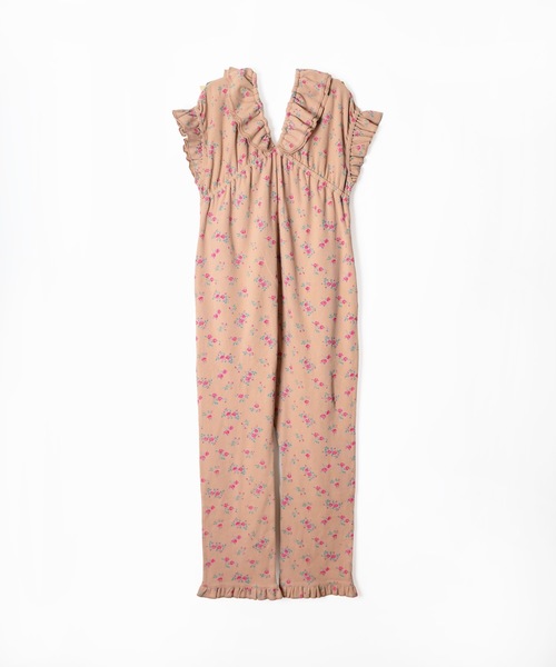 HOLIDAY(ホリデイ)の「SUPER RIB ALL-IN-ONE (FLOWER) スーパーリブオールインワン (フラワー)(つなぎ/オールインワン・レディース・ベージュ・ONE SIZE)」の2枚目の写真