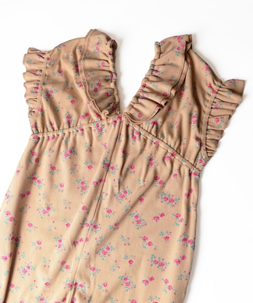 HOLIDAY(ホリデイ)の「SUPER RIB ALL-IN-ONE (FLOWER) スーパーリブオールインワン (フラワー)(つなぎ/オールインワン・レディース・ベージュ・ONE SIZE)」の3枚目の写真