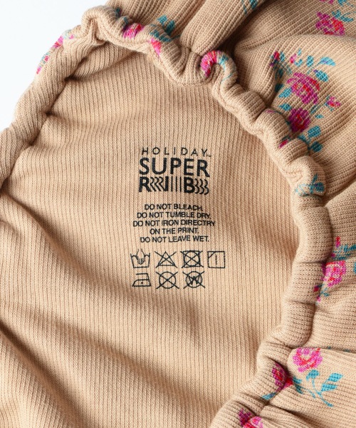 HOLIDAY(ホリデイ)の「SUPER RIB ALL-IN-ONE (FLOWER) スーパーリブオールインワン (フラワー)(つなぎ/オールインワン・レディース・ベージュ・ONE SIZE)」の4枚目の写真