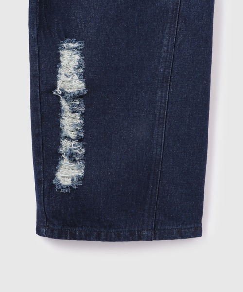 VICKY（ビッキー）の「デニムカットオフダメージパンツ≪洗濯機で洗える≫（デニムパンツ・レディース・ブラック/ネイビー/ブルー・M）」の7枚目の写真