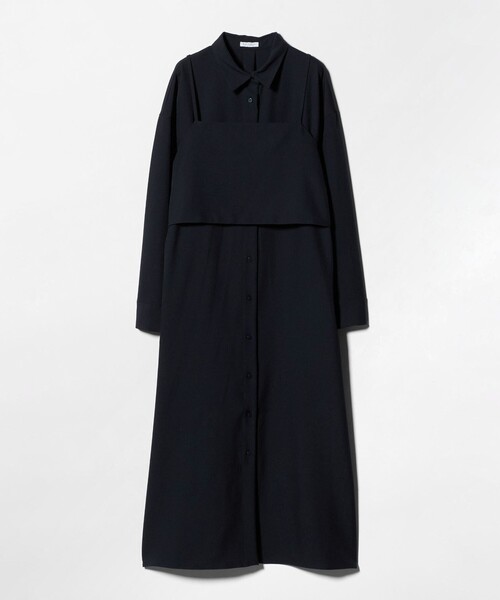 A DAY IN THE LIFE UNITED ARROWS(アデイインザライフユナイテッドアローズ)の「キャミレイヤード シャツワンピース ‐セットアイテム‐<A DAY IN THE LIFE>(ワンピース・レディース・ネイビー/グレー系/ナチュラル・FREE)」の3枚目の写真