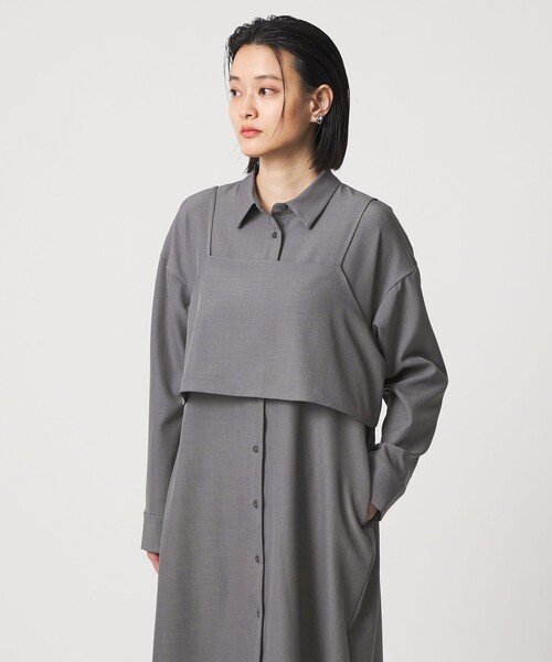 A DAY IN THE LIFE UNITED ARROWS(アデイインザライフユナイテッドアローズ)の「キャミレイヤード シャツワンピース ‐セットアイテム‐<A DAY IN THE LIFE>(ワンピース・レディース・ネイビー/グレー系/ナチュラル・FREE)」の20枚目の写真
