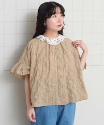 アトリエドゥサボン ブラウス l'atelier du savon アトリエドゥサボン 50/- ブロードトロピカル刺繍