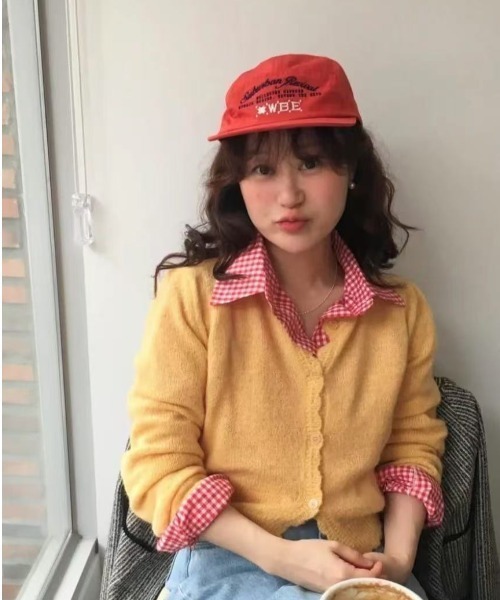 Vipoa（ヴィポア）の「ベースボールロゴキャップ（キャップ・レディース・チェック/レッド/ブラック・ONE SIZE）」の8枚目の写真