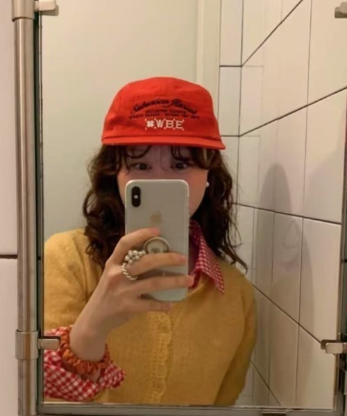 Vipoa（ヴィポア）の「ベースボールロゴキャップ（キャップ・レディース・チェック/レッド/ブラック・ONE SIZE）」の9枚目の写真