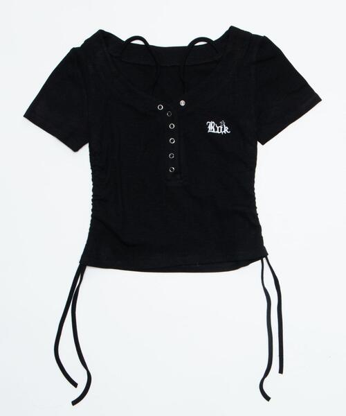 dispark（ディスパーク）の「DISPARK/【26年春夏新作】ヘンリーネックロゴ刺繍T（Tシャツ/カットソー・レディース・ホワイト/ブラック・FREE）」の15枚目の写真