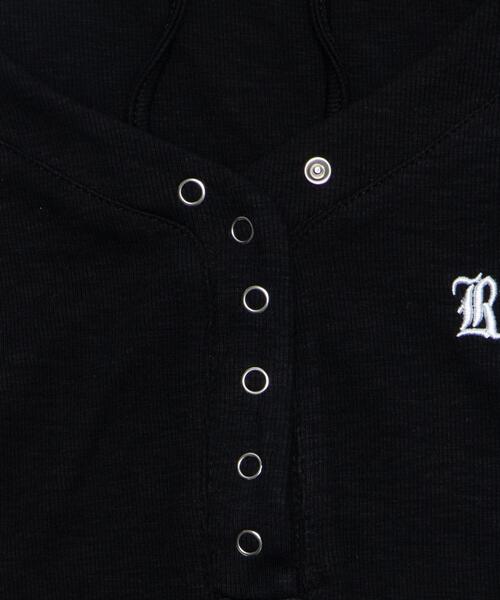 dispark（ディスパーク）の「DISPARK/【26年春夏新作】ヘンリーネックロゴ刺繍T（Tシャツ/カットソー・レディース・ホワイト/ブラック・FREE）」の16枚目の写真