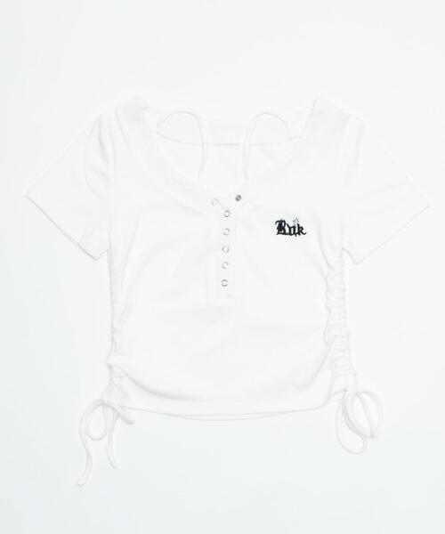 dispark（ディスパーク）の「DISPARK/【26年春夏新作】ヘンリーネックロゴ刺繍T（Tシャツ/カットソー・レディース・ホワイト/ブラック・FREE）」の22枚目の写真