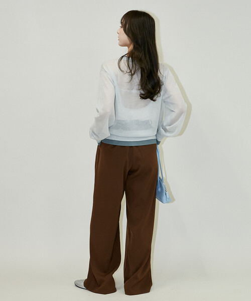 FREAK'S STORE(フリークスストア)の「PUBLUX/パブリュクス ウォッシャブル リネン 配色 シアー ニットカーディガン 限定展開(カーディガン/ボレロ・レディース・ブルーグレー/ブルー/ナチュラル・フリ-)」の12枚目の写真
