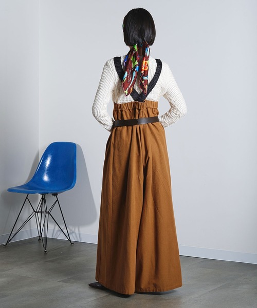 ROSE BUD（ローズバッド）の「(mici)BACK CROSS OVERALLS（サロペット/オーバーオール・レディース・ブラウン/ブラック・S/M）」の8枚目の写真