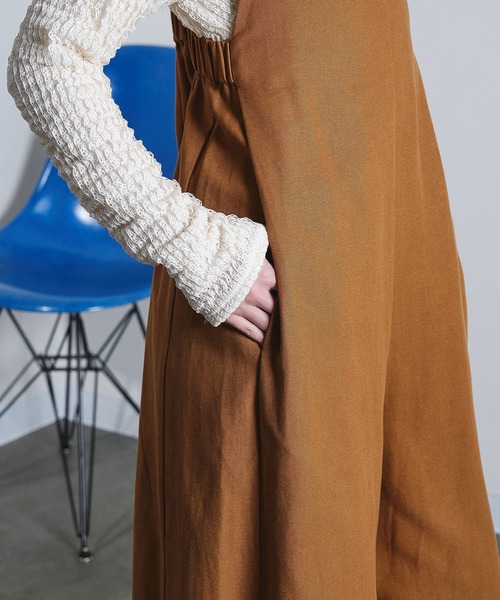 ROSE BUD（ローズバッド）の「(mici)BACK CROSS OVERALLS（サロペット/オーバーオール・レディース・ブラウン/ブラック・S/M）」の10枚目の写真