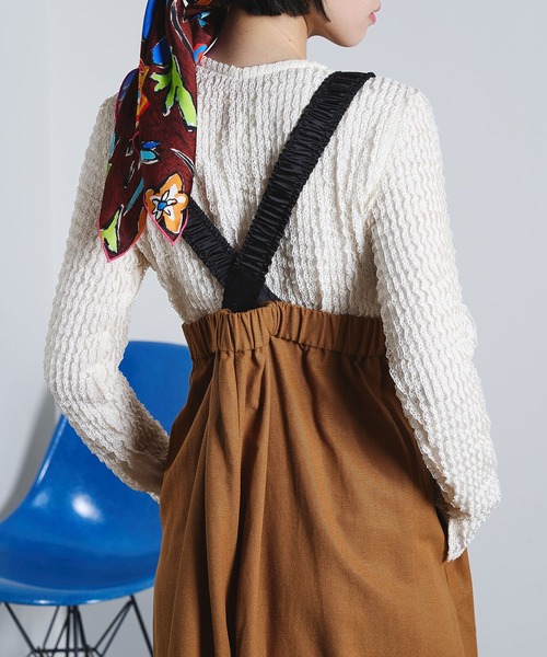 ROSE BUD（ローズバッド）の「(mici)BACK CROSS OVERALLS（サロペット/オーバーオール・レディース・ブラウン/ブラック・S/M）」の11枚目の写真