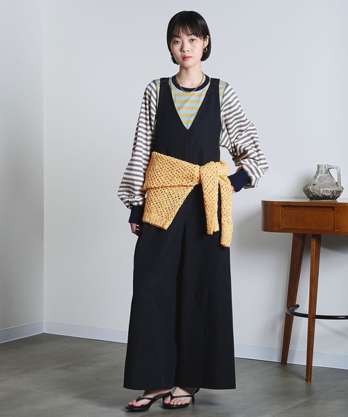 ROSE BUD（ローズバッド）の「(mici)BACK CROSS OVERALLS（サロペット/オーバーオール・レディース・ブラウン/ブラック・S/M）」の12枚目の写真