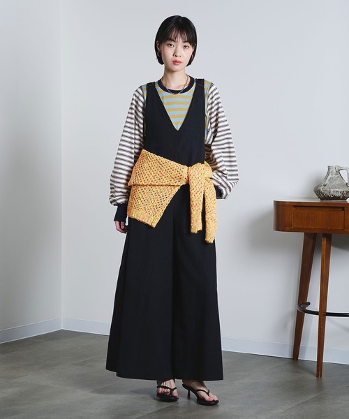 ROSE BUD（ローズバッド）の「(mici)BACK CROSS OVERALLS（サロペット/オーバーオール・レディース・ブラウン/ブラック・S/M）」の13枚目の写真