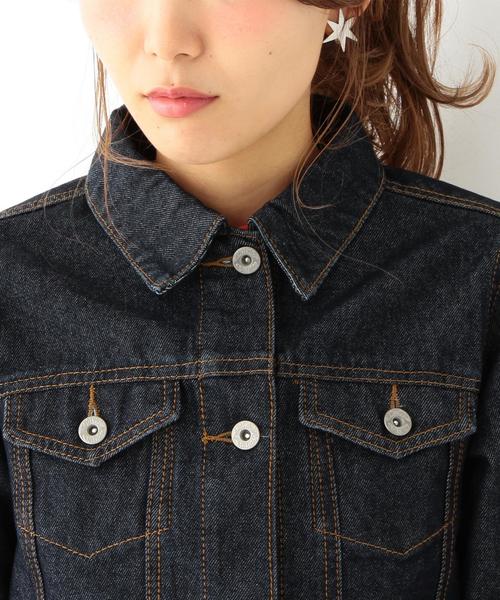 Another Edition(アナザーエディション)の「【WEB店舗限定】デニムGジャケット/ aeBC DNM G-JK(デニムジャケット・レディース・ネイビー/コバルトブルー・MEDIUM/SMALL)」の6枚目の写真