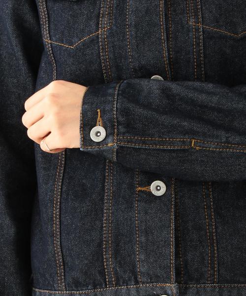 Another Edition(アナザーエディション)の「【WEB店舗限定】デニムGジャケット/ aeBC DNM G-JK(デニムジャケット・レディース・ネイビー/コバルトブルー・MEDIUM/SMALL)」の9枚目の写真