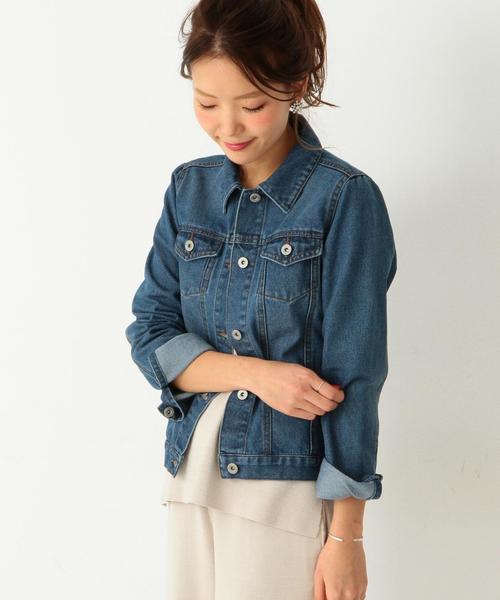 Another Edition(アナザーエディション)の「【WEB店舗限定】デニムGジャケット/ aeBC DNM G-JK(デニムジャケット・レディース・ネイビー/コバルトブルー・MEDIUM/SMALL)」の13枚目の写真