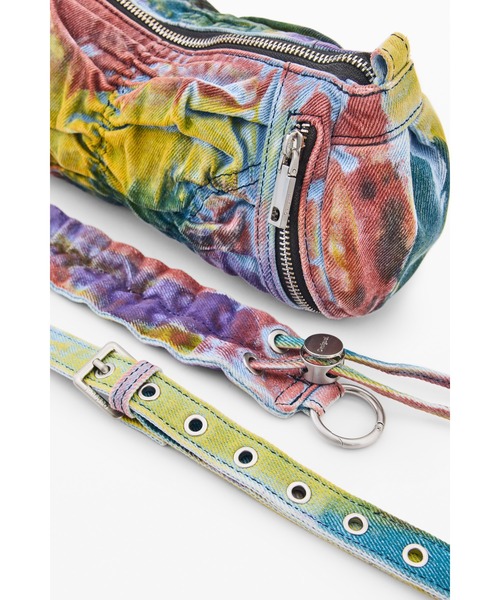 Desigual(デシグアル)の「レインボータイダイプリント×ギャザーハンドルコットンミニクロスボディバッグ(ショルダーバッグ・レディース・マルチ・FREE)」の3枚目の写真