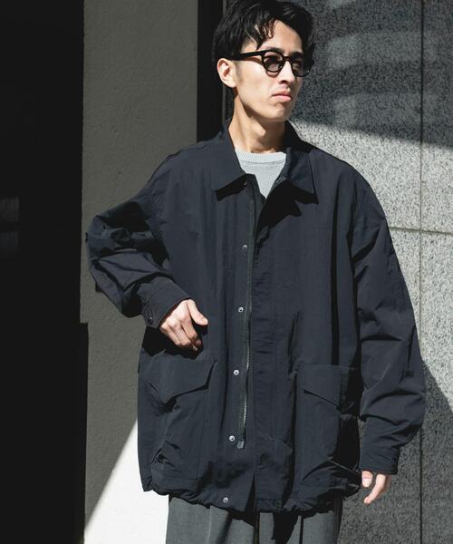 Snow Peak(スノーピーク)の「『別注』Snow Peak Apparel×DOORS NYLON WASHER JACKET(ナイロンジャケット・メンズ・ブラック/チャコールグレー/ベージュ・MEDIUM/X-LARGE/LARGE)」の7枚目の写真