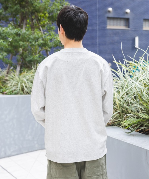 BAYFLOW(ベイフロー)の「【WEB限定】ベーシックポケットロンT / 無地 / ヘビーウェイト(Tシャツ/カットソー・メンズ・グレー/チャコールグレー/ブラック/グレイッシュベージュ/カーキ/ホワイト・SMALL/MEDIUM/LARGE)」の17枚目の写真