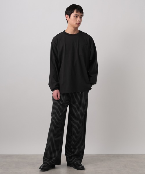 BAYFLOW(ベイフロー)の「【WEB限定】ベーシックポケットロンT / 無地 / ヘビーウェイト(Tシャツ/カットソー・メンズ・グレー/チャコールグレー/ブラック/グレイッシュベージュ/カーキ/ホワイト・SMALL/MEDIUM/LARGE)」の20枚目の写真