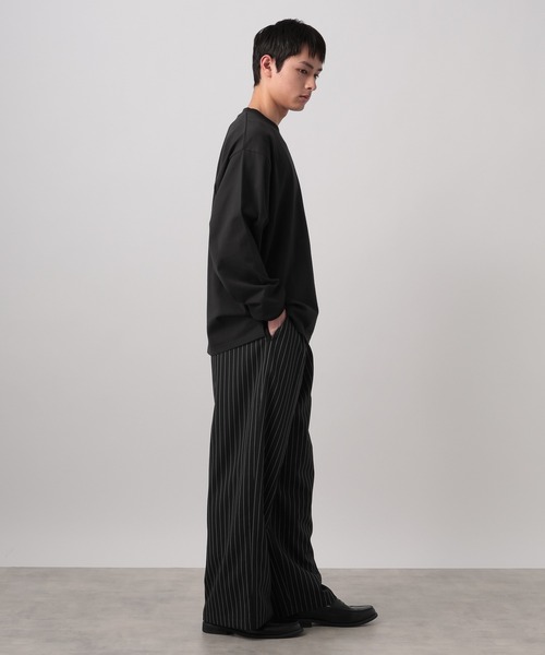 BAYFLOW(ベイフロー)の「【WEB限定】ベーシックポケットロンT / 無地 / ヘビーウェイト(Tシャツ/カットソー・メンズ・グレー/チャコールグレー/ブラック/グレイッシュベージュ/カーキ/ホワイト・SMALL/MEDIUM/LARGE)」の22枚目の写真