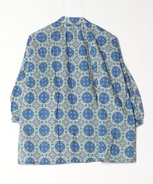 sandy（サンディー）の「スタンドカラーギャザーブラウス（シャツ/ブラウス・レディース・ブルーグレー/レンガ/ブルー/オレンジ・FREE）」の5枚目の写真