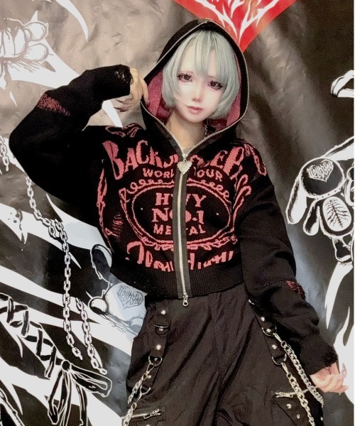 パコビーカー 、蓋 、黒ホルダー 、ブレード2点（共にジャンク品） BONZO HOODIE-S-KNIT(ボンゾ フーディｰエス-ニット)ロゴジャガード