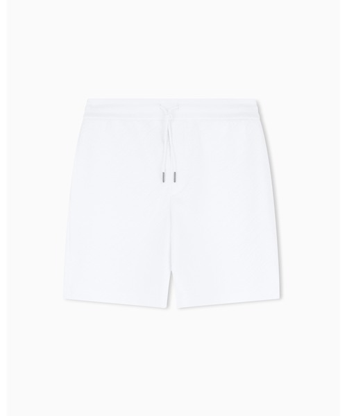 ARMANI EXCHANGE(アルマーニエクスチェンジ)の「【A|X アルマーニ エクスチェンジ】ダイアゴナル オールオーバージャカードロゴ スウェットショーツ(スウェットパンツ・メンズ・ブラック/オフホワイト・X-SMALL/X-LARGE/SMALL/MEDIUM/LARGE)」の5枚目の写真