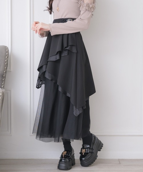 couture BY ROJITA(クチュールバイロジータ)の「異素材アシメフレアスカート(スカート・レディース・その他/ブラック/グレー・FREE)」の19枚目の写真