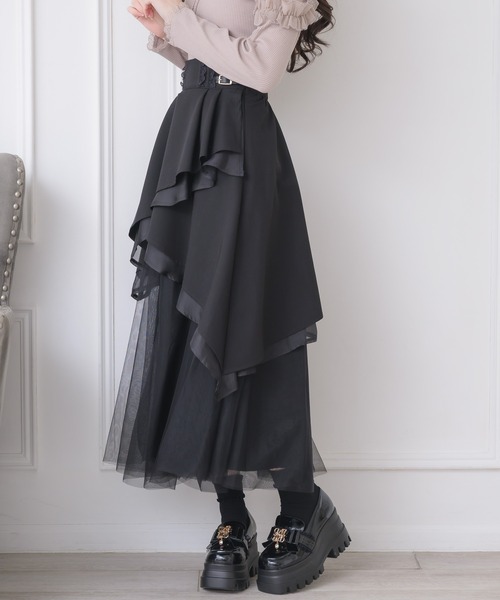 couture BY ROJITA(クチュールバイロジータ)の「異素材アシメフレアスカート(スカート・レディース・その他/ブラック/グレー・FREE)」の20枚目の写真