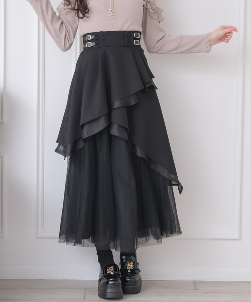 couture BY ROJITA(クチュールバイロジータ)の「異素材アシメフレアスカート(スカート・レディース・その他/ブラック/グレー・FREE)」の21枚目の写真