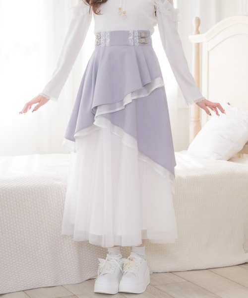 couture BY ROJITA(クチュールバイロジータ)の「異素材アシメフレアスカート(スカート・レディース・その他/ブラック/グレー・FREE)」の11枚目の写真