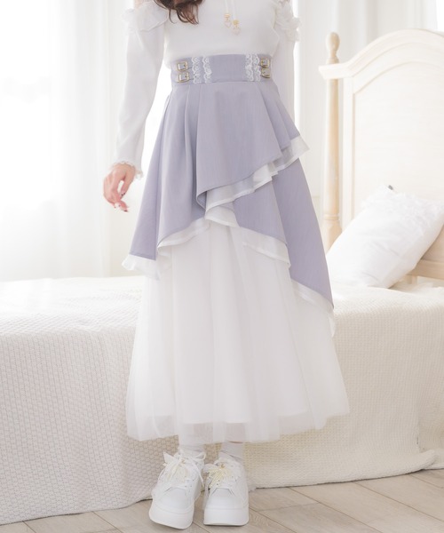 couture BY ROJITA(クチュールバイロジータ)の「異素材アシメフレアスカート(スカート・レディース・その他/ブラック/グレー・FREE)」の12枚目の写真