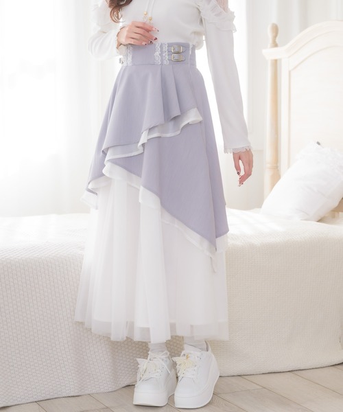 couture BY ROJITA(クチュールバイロジータ)の「異素材アシメフレアスカート(スカート・レディース・その他/ブラック/グレー・FREE)」の13枚目の写真