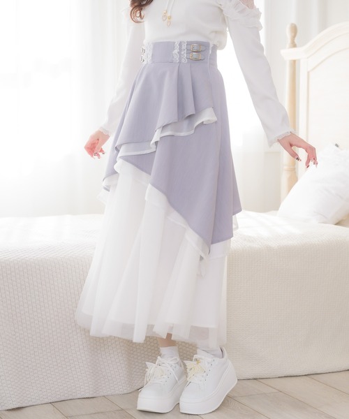 couture BY ROJITA(クチュールバイロジータ)の「異素材アシメフレアスカート(スカート・レディース・その他/ブラック/グレー・FREE)」の15枚目の写真