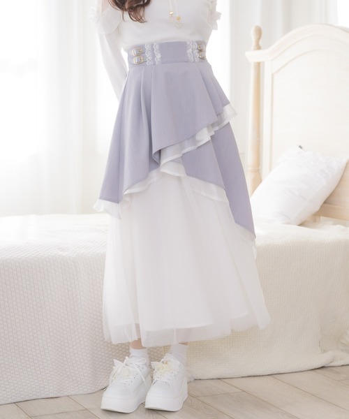 couture BY ROJITA(クチュールバイロジータ)の「異素材アシメフレアスカート(スカート・レディース・その他/ブラック/グレー・FREE)」の16枚目の写真
