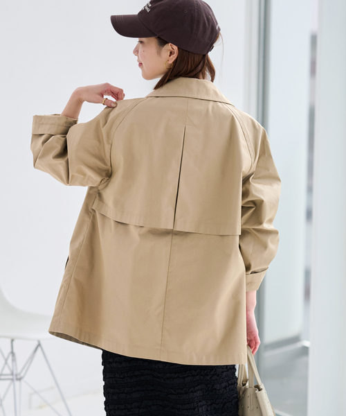JOURNAL STANDARD relume（ジャーナルスタンダード　レリューム）の「《追加2 / 手洗い可》ハーフトレンチコート（トレンチコート・レディース・ネイビー/ベージュ・38/36）」の15枚目の写真