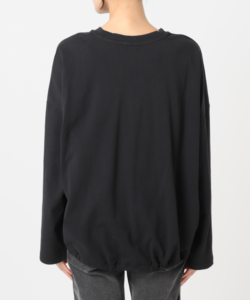 JOURNAL STANDARD relume（ジャーナルスタンダード　レリューム）の「《追加2》ギャザーヘムロングスリーブ（Tシャツ/カットソー・レディース・ブラック/ナチュラル/ネイビー/ホワイト/ライトグレー・FREE）」の17枚目の写真