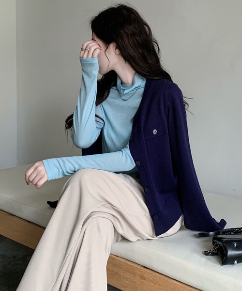 by LEGNA(バイレグナ)の「なめらかシアータートルトップス(Tシャツ/カットソー・レディース・ホワイト/ブラック/ライトブルー/杢グレー・LARGE/MEDIUM)」の11枚目の写真