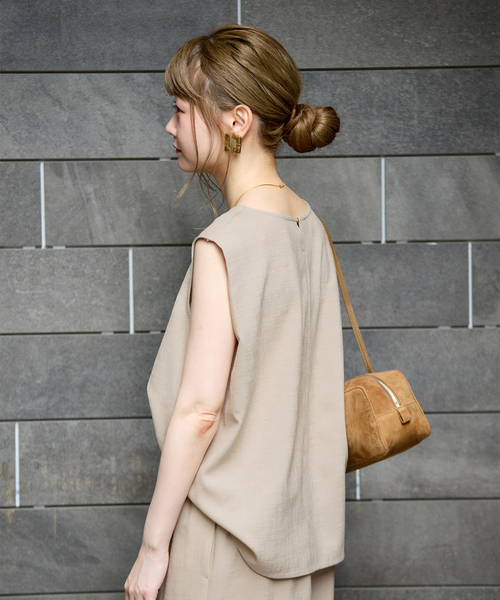 B.C STOCK(ベーセーストック)の「《S/Mサイズ展開》《2点セット》ウォッシャブル / リネンライクセットアップ(その他パンツ・レディース・ウッド/ベージュ/ブラック・SMALL/MEDIUM)」の17枚目の写真