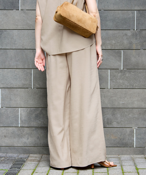 B.C STOCK(ベーセーストック)の「《S/Mサイズ展開》《2点セット》ウォッシャブル / リネンライクセットアップ(その他パンツ・レディース・ウッド/ベージュ/ブラック・SMALL/MEDIUM)」の21枚目の写真
