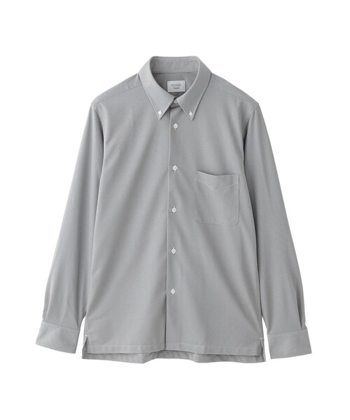MACKINTOSH PHILOSOPHY（ﾏｯｷﾝﾄｯｼｭ ﾌｨﾛｿﾌｨｰ）の「トロッター シャツ スクエアボタンダウン トリコットバリエーション（シャツ/ブラウス・メンズ・ホワイト/グレー系その他2/ブルー・40/38/42）」の2枚目の写真