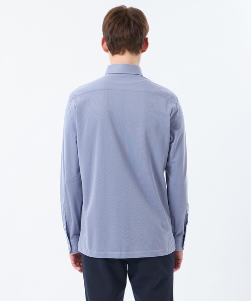 MACKINTOSH PHILOSOPHY（ﾏｯｷﾝﾄｯｼｭ ﾌｨﾛｿﾌｨｰ）の「トロッター シャツ スクエアボタンダウン トリコットバリエーション（シャツ/ブラウス・メンズ・ホワイト/グレー系その他2/ブルー・40/38/42）」の9枚目の写真