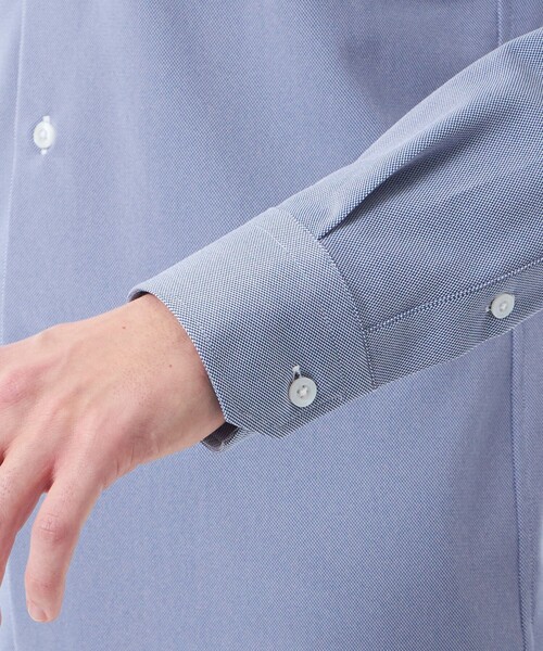 MACKINTOSH PHILOSOPHY（ﾏｯｷﾝﾄｯｼｭ ﾌｨﾛｿﾌｨｰ）の「トロッター シャツ スクエアボタンダウン トリコットバリエーション（シャツ/ブラウス・メンズ・ホワイト/グレー系その他2/ブルー・40/38/42）」の11枚目の写真