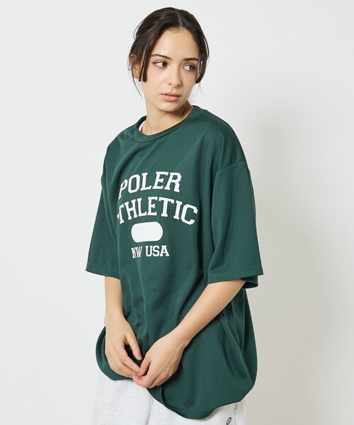 POLeR(ポーラー)の「【POLeR/ポーラー】ATHLETIC ロゴTシャツ / 61MCV0036 / ユニセックス(Tシャツ/カットソー・メンズ・グリーン/ネイビー/ブラック・M/L)」の5枚目の写真