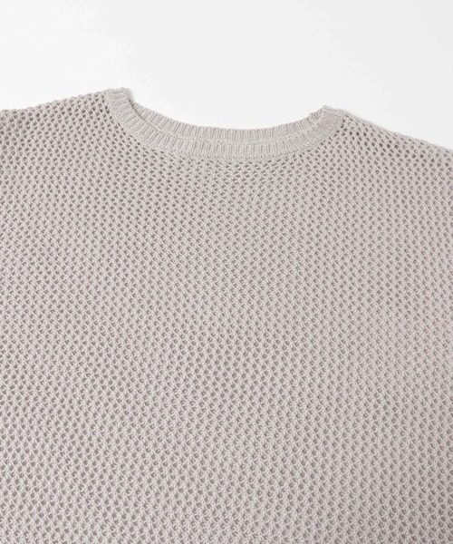 URBAN RESEARCH DOORS（アーバンリサーチドアーズ）の「メッシュニットプルオーバー｜春服/春ニット/大人カジュアル（ニット/セーター・レディース・ライトカーキ/グレー系その他・FREE）」の16枚目の写真