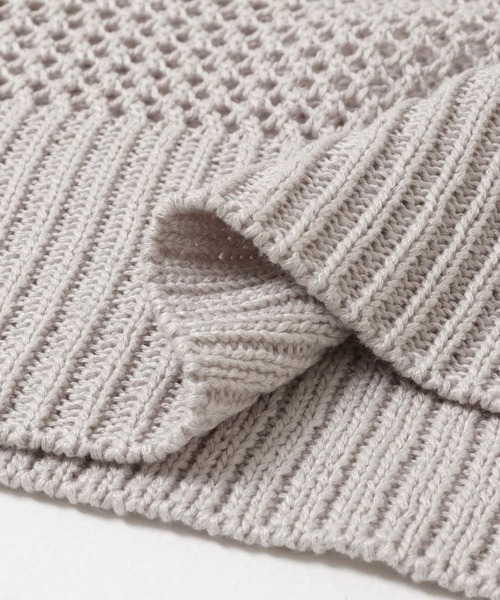 URBAN RESEARCH DOORS（アーバンリサーチドアーズ）の「メッシュニットプルオーバー｜春服/春ニット/大人カジュアル（ニット/セーター・レディース・ライトカーキ/グレー系その他・FREE）」の19枚目の写真
