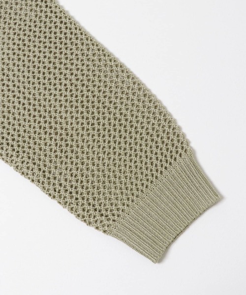 URBAN RESEARCH DOORS（アーバンリサーチドアーズ）の「メッシュニットプルオーバー｜春服/春ニット/大人カジュアル（ニット/セーター・レディース・ライトカーキ/グレー系その他・FREE）」の6枚目の写真