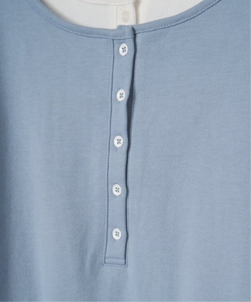 LBC（エルビーシー）の「ヘンリーネックレイヤー7分袖Tシャツ（Tシャツ/カットソー・レディース・ブルー/グレー/ブラック/ピンク・L/M）」の8枚目の写真